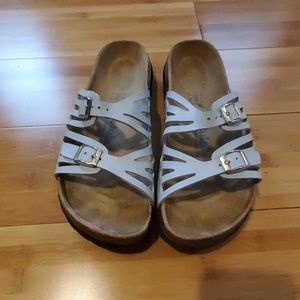 Birkenstock light blue/grey sandals size 9 narrow